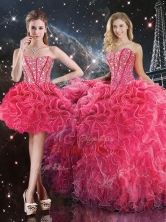 Luxurious Sweetheart Detachable Sweet 16 Dresses with Beading for Fall QDDTA108001FOR