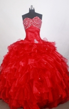 Romantic Ball Gown Sweetheart Neck Floor-length Quinceanera Dress LZ42609