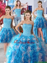 Romantic Beaded and Ruffled Detachable Quinceanera Dresses in Organza YYPJ009CX004FOR