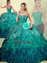 Summer Detachable Sweetheart Detachable Quinceanera Dresses with Beading SJQDDT198002FOR