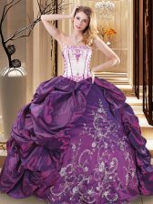 Custom Fit Floor Length Ball Gowns Sleeveless Purple Sweet 16 Dresses Lace Up