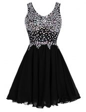On Sale Black Prom Dress Prom and Party with Beading Straps Sleeveless Zipper