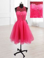  Sleeveless Sequins Lace Up Prom Gown