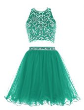  Scoop Sleeveless Beading Clasp Handle Prom Gown