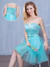 Dramatic Sweetheart Sleeveless Tulle Court Dresses for Sweet 16 Lace and Appliques and Bowknot Lace Up
