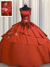 Most Popular Sleeveless Lace Up Floor Length Beading and Embroidery Sweet 16 Quinceanera Dress