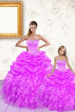  Pick Ups Floor Length Ball Gowns Sleeveless Lilac Ball Gown Prom Dress Lace Up