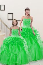 Pick Ups Floor Length Quince Ball Gowns Sweetheart Sleeveless Lace Up