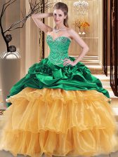 Traditional Floor Length Ball Gowns Sleeveless Multi-color Vestidos de Quinceanera Lace Up