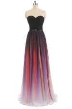  Multi-color Sweetheart Lace Up Belt Prom Evening Gown Sleeveless
