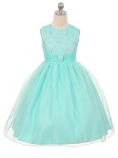 Top Selling Apple Green Sleeveless Tulle Lace Up Little Girl Pageant Dress for Wedding Party