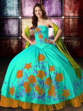  Floor Length Ball Gowns Sleeveless Multi-color Quinceanera Gown Lace Up