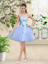 Admirable Lavender Lace Up Off The Shoulder Lace and Belt Quinceanera Dama Dress Organza Sleeveless