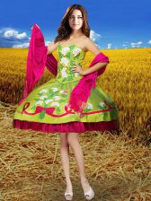 Free and Easy Lace Up Prom Party Dress Multi-color for Prom and Party and Sweet 16 with Embroidery