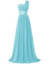 Shining Sleeveless Ruching Lace Up Dama Dress for Quinceanera