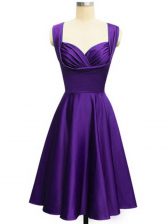 Best Selling Purple Sleeveless Taffeta Lace Up Quinceanera Court Dresses for Prom and Party and Wedding Party