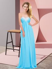  Aqua Blue Sweetheart Lace Up Ruching Homecoming Dress Sleeveless