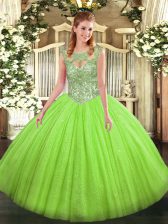 Sumptuous Sleeveless Beading Lace Up Quinceanera Dress