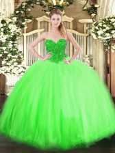 Simple Floor Length Sweet 16 Quinceanera Dress Sweetheart Sleeveless Lace Up