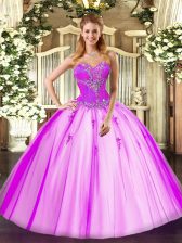  Tulle Sleeveless Quinceanera Dress and Beading
