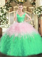  Floor Length Ball Gowns Sleeveless Multi-color Vestidos de Quinceanera Zipper