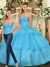 Fantastic Sleeveless Lace Up Floor Length Ruffled Layers 15 Quinceanera Dress