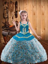  Floor Length Ball Gowns Sleeveless Multi-color Little Girls Pageant Dress Wholesale Lace Up