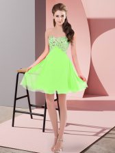Romantic Homecoming Dress Prom and Party with Beading Sweetheart Sleeveless Lace Up