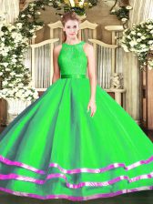 Top Selling Sleeveless Zipper Floor Length Lace 15th Birthday Dress