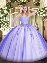  Sleeveless Lace Up Floor Length Beading and Appliques Quince Ball Gowns