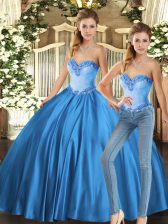 Fancy Sleeveless Lace Up Floor Length Beading Quinceanera Gown