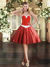 Custom Designed Wine Red Prom Dress Prom and Party with Appliques Sweetheart Sleeveless Lace Up
