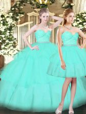  Tulle Sleeveless Floor Length 15 Quinceanera Dress and Ruching