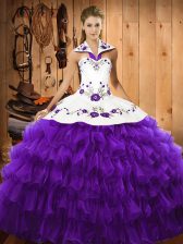 New Arrival Floor Length Ball Gowns Sleeveless Purple Sweet 16 Quinceanera Dress Lace Up