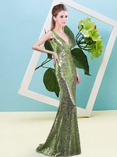 Gorgeous Sequined Sleeveless Floor Length Dress for Prom and Sequins