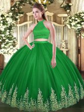 Admirable Floor Length Ball Gowns Sleeveless Green Quinceanera Dresses Backless