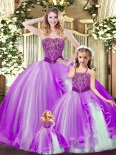  Multi-color Sleeveless Floor Length Beading and Ruffles Lace Up Sweet 16 Dresses