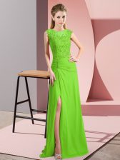  Floor Length Lace Up Dress for Prom for Prom and Party and Military Ball with Beading