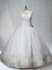  Sleeveless Beading and Appliques Lace Up 15 Quinceanera Dress