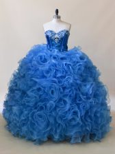 Cute Sleeveless Ruffles and Sequins Lace Up 15th Birthday Dress