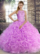  Lilac Sleeveless Beading Floor Length Sweet 16 Dresses
