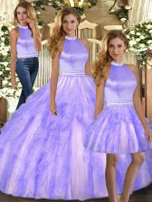 Graceful Floor Length Ball Gowns Sleeveless Lavender Ball Gown Prom Dress Backless