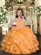  Sleeveless Ruffles Lace Up Custom Made Pageant Dress