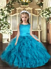 Custom Designed Sleeveless Ruffles Lace Up Pageant Dress Toddler