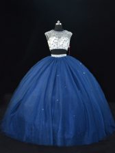 Delicate Sleeveless Beading Lace Up 15 Quinceanera Dress