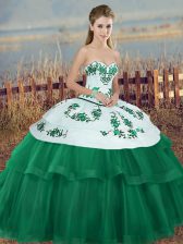 Captivating Sleeveless Lace Up Floor Length Embroidery and Bowknot Quinceanera Gowns