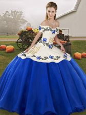  Organza Sleeveless Floor Length Quinceanera Dress and Embroidery and Ruffles
