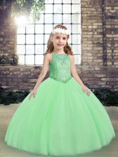  Scoop Neckline Beading Little Girls Pageant Dress Wholesale Sleeveless Lace Up