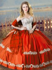 Elegant Sleeveless Lace Up Floor Length Beading and Embroidery Sweet 16 Quinceanera Dress