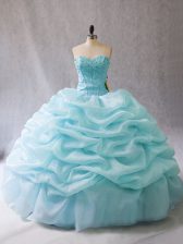  Sleeveless Lace Up Floor Length Beading and Pick Ups Ball Gown Prom Dress
